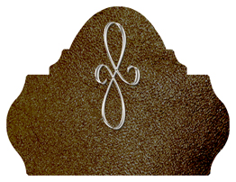 DARAY L 601 SL SH BR Silver Scroll Shimmer Brown Background